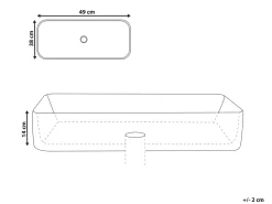 Lavabo da appoggio TRAVESIA 49 x 38 cm Ceramica Bianco