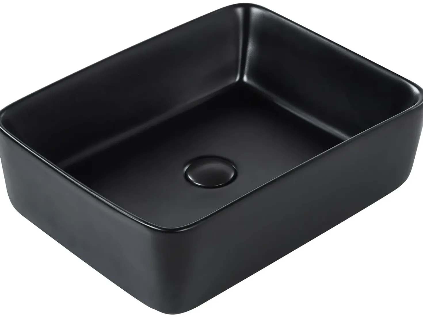 Lavabo da appoggio TRAVESIA 49 x 38 cm Ceramica Nero