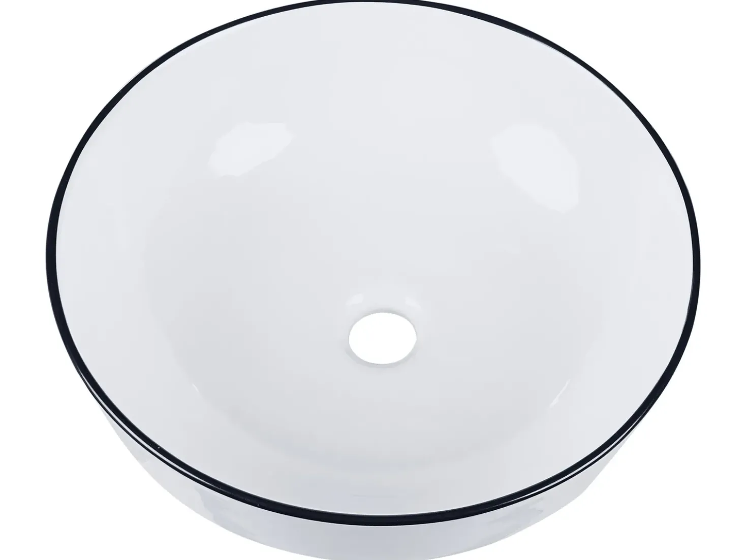 Lavabo da appoggio XERT ⌀ 42 cm Ceramica Bianco
