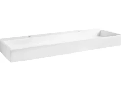 Lavabo doppio sospeso QUENKO 120 x 46 cm Composito minerale Bianco
