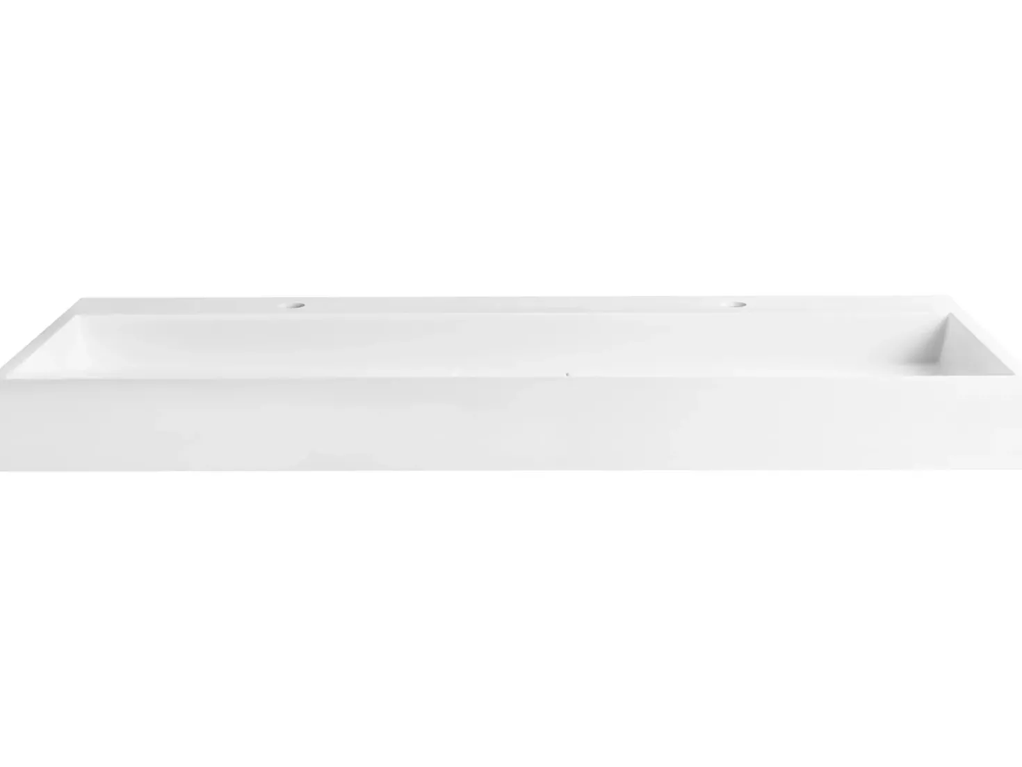 Lavabo doppio sospeso QUENKO 120 x 46 cm Composito minerale Bianco