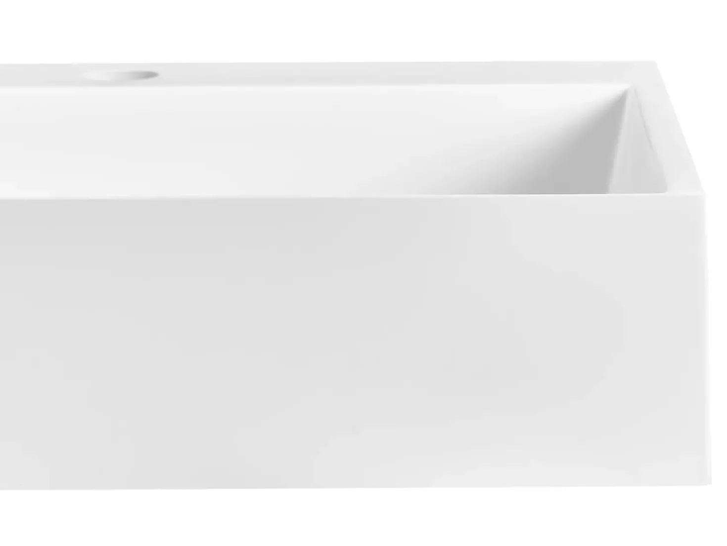 Lavabo doppio sospeso QUENKO 120 x 46 cm Composito minerale Bianco