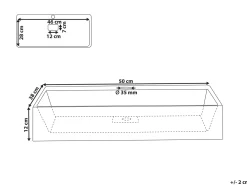 Lavabo sospeso QUENKO 50 x 38 cm Composito minerale Bianco