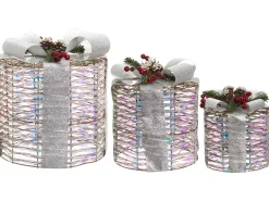 LED JULSO Regali di Natale 20/25/30 cm Argento