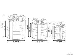 LED JULSO Regali di Natale 20/25/30 cm Argento