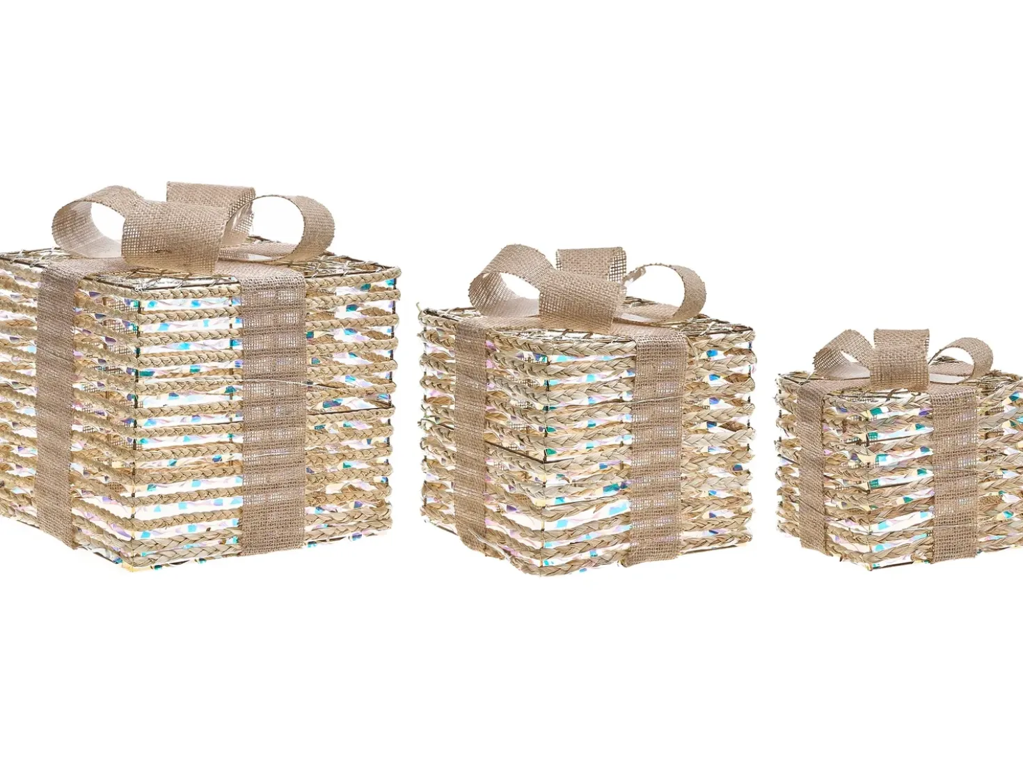 LED MOSSO Regali di Natale 20/25/30 cm Beige