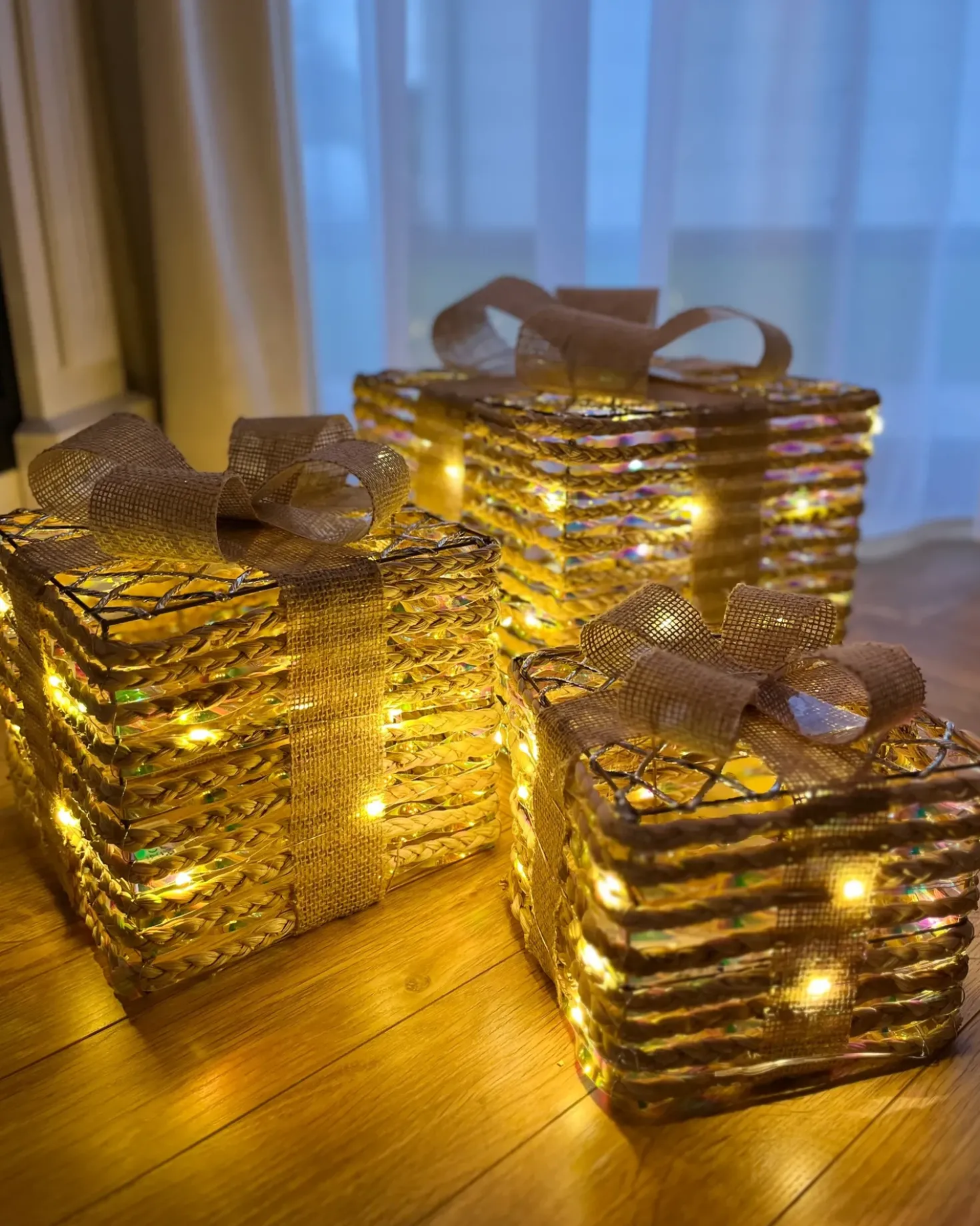 LED MOSSO Regali di Natale 20/25/30 cm Beige