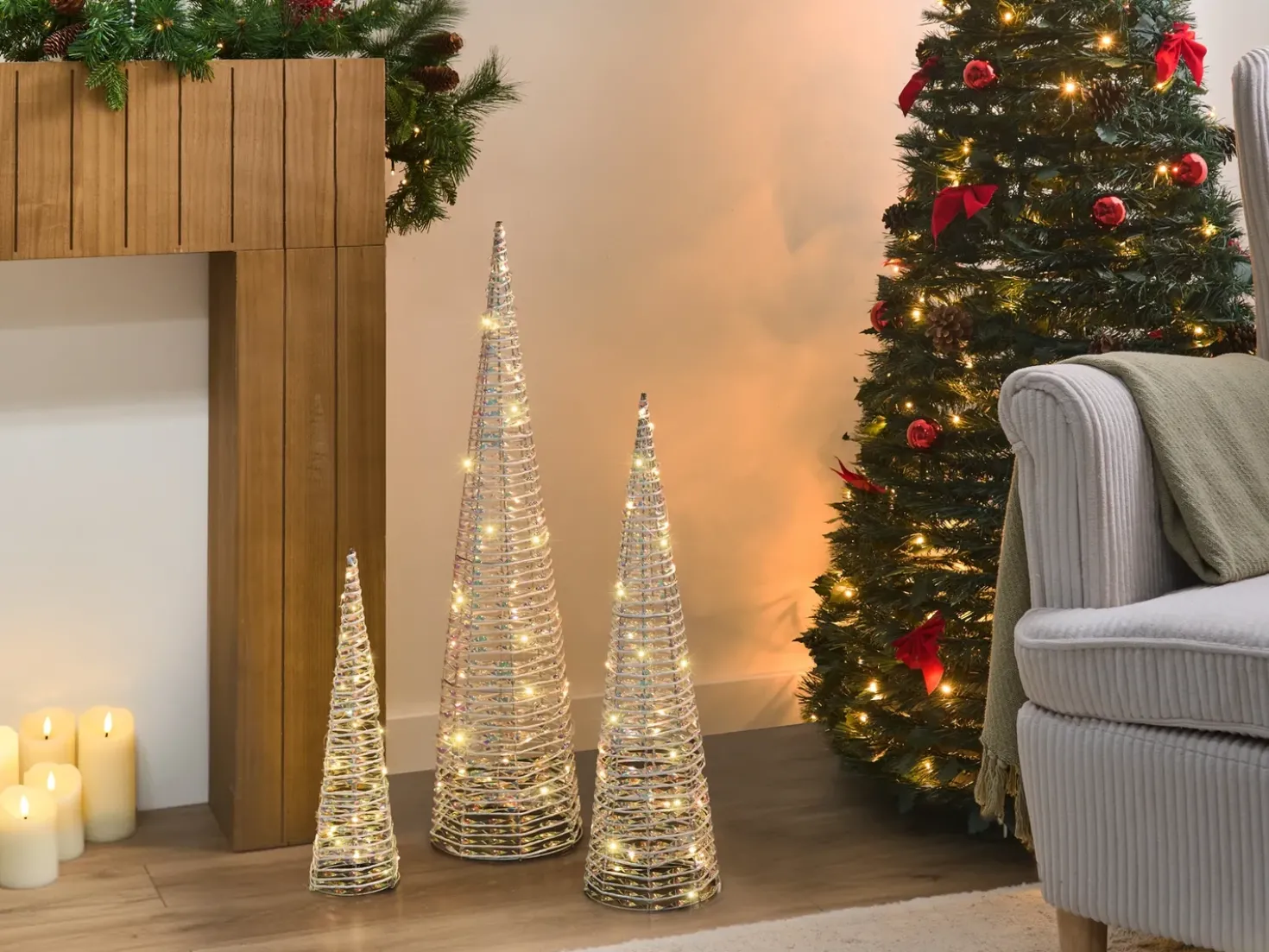 LED SONDER Albero di Natale 40/60/80 cm Bianco