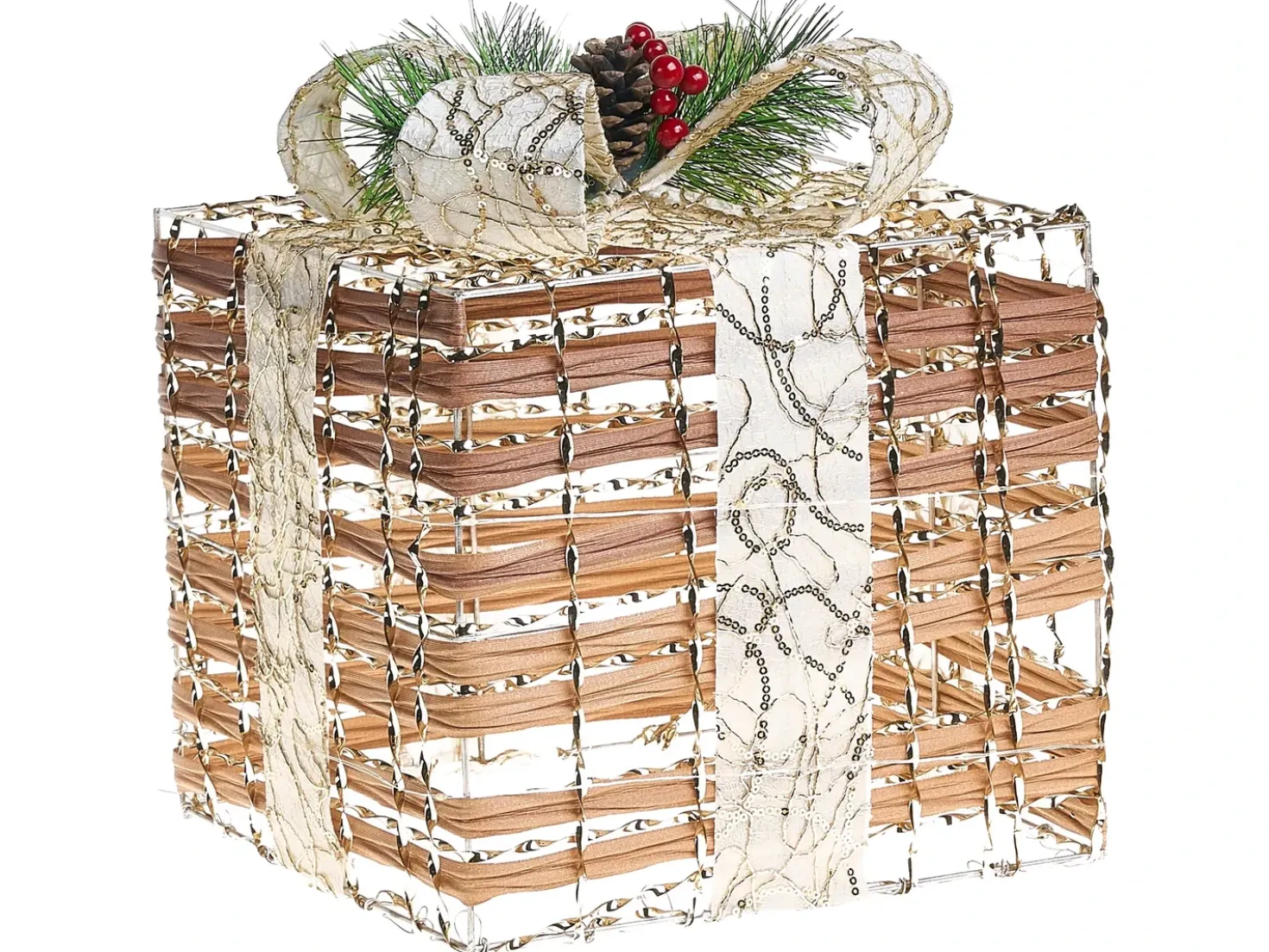 LED TISSO Regali di Natale 20/25/30 cm Marrone