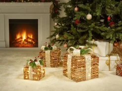 LED TISSO Regali di Natale 20/25/30 cm Marrone
