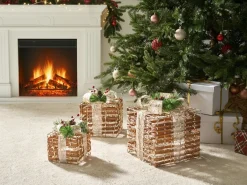 LED TISSO Regali di Natale 20/25/30 cm Marrone