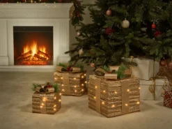 LED TOFTE Regali di Natale 20/25/30 cm Oro