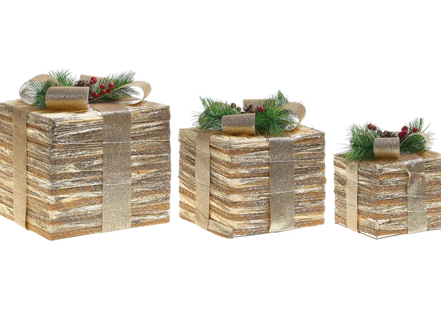 LED TOFTE Regali di Natale 20/25/30 cm Oro