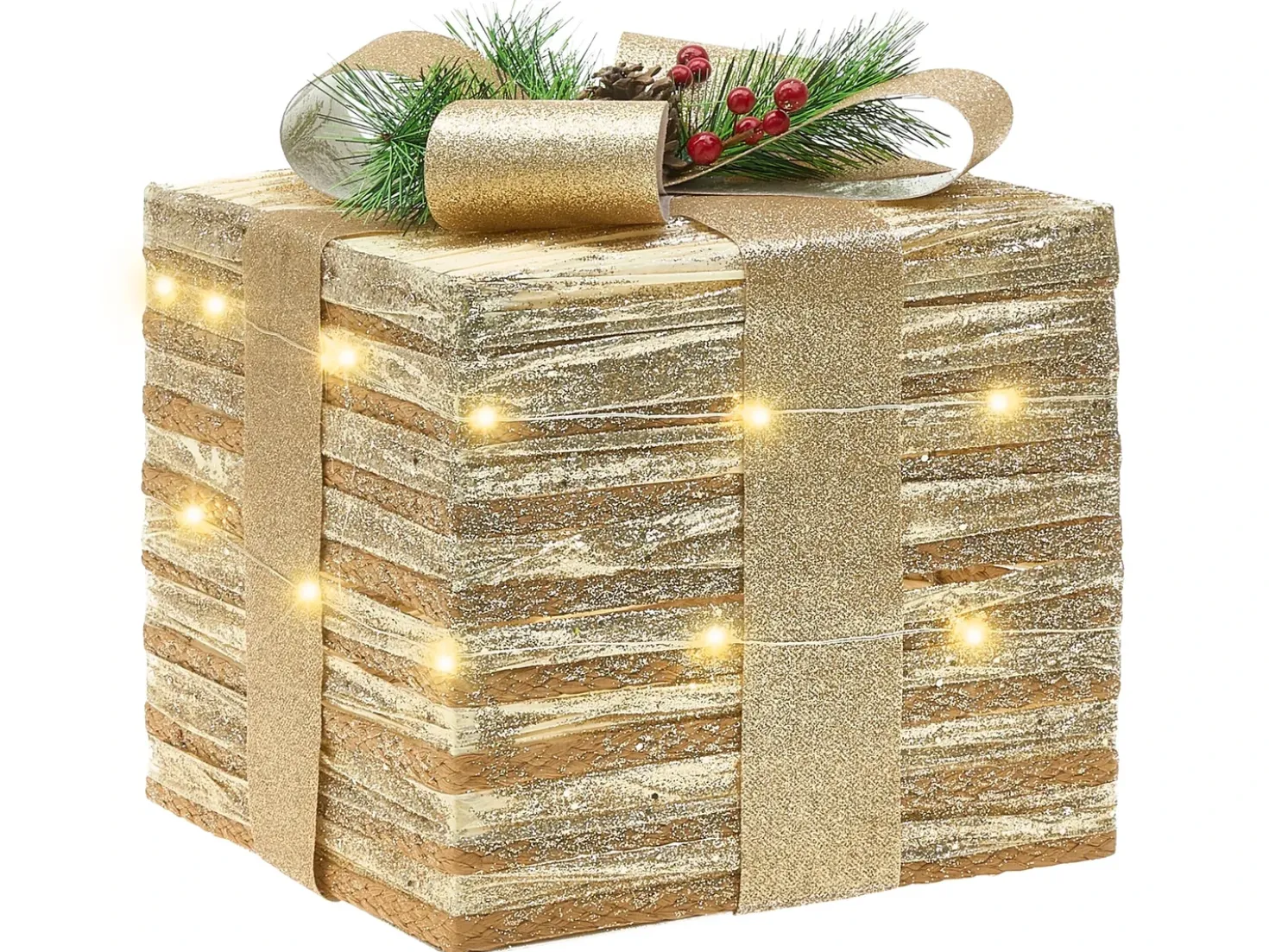 LED TOFTE Regali di Natale 20/25/30 cm Oro