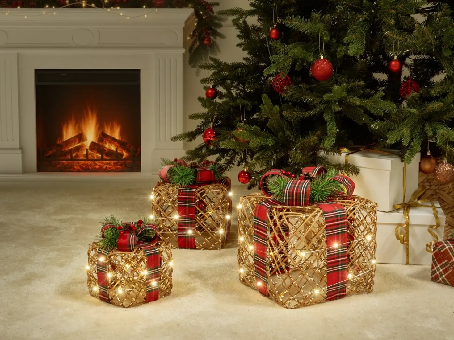 LED VANDET Regali di Natale 20/25/30 cm Marrone