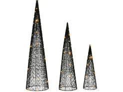LED VEJLESO Albero di Natale 40/60/80 cm Nero
