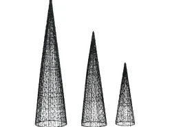 LED VEJLESO Albero di Natale 40/60/80 cm Nero