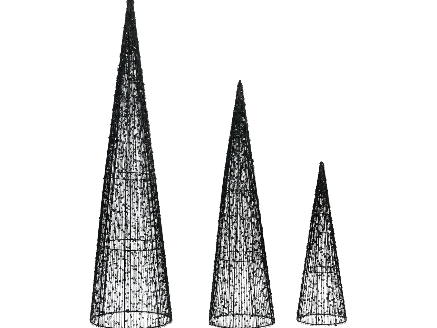 LED VEJLESO Albero di Natale 40/60/80 cm Nero