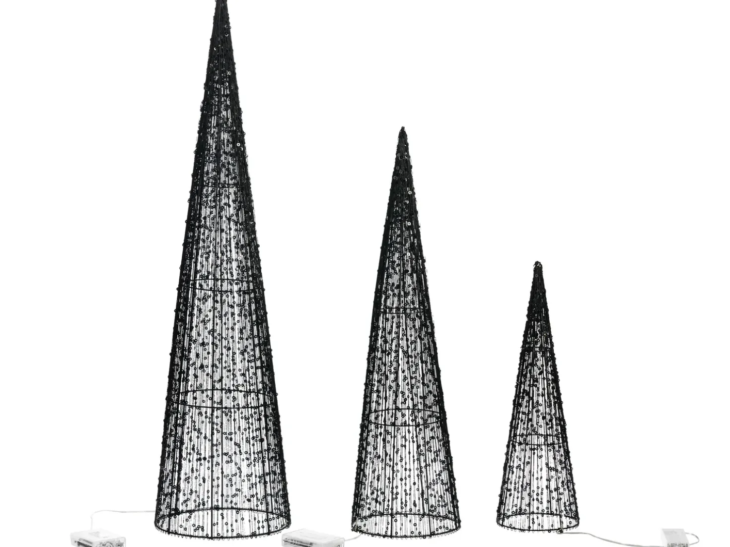 LED VEJLESO Albero di Natale 40/60/80 cm Nero