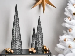 LED VEJLESO Albero di Natale 40/60/80 cm Nero