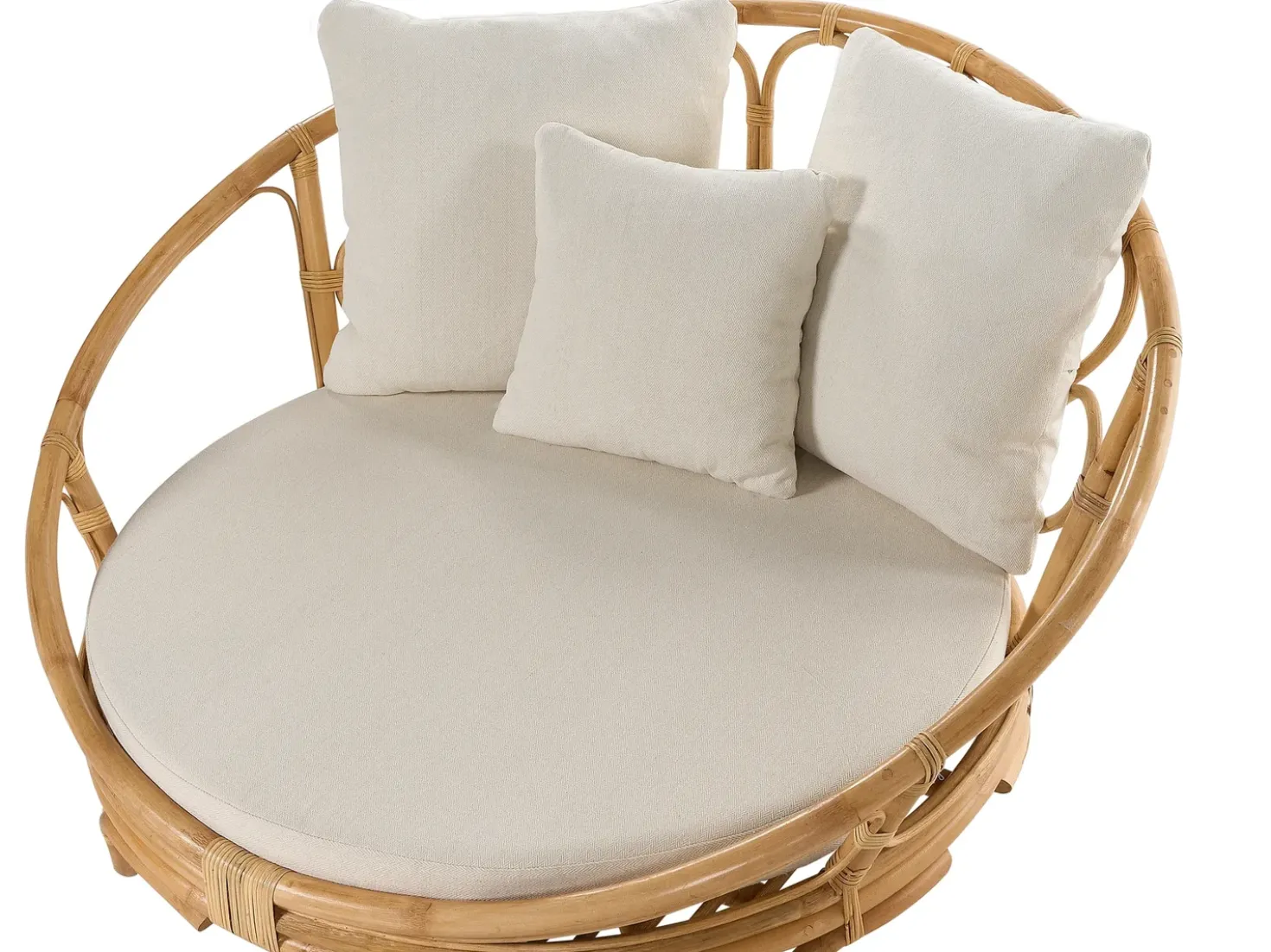 Lettino da giardino ROSSANO Rattan Naturale