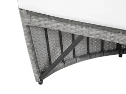 Lettino da giardino SYLT LUX Rattan sintetico (PE) Grigio