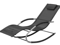 Lettino Prendisole a Dondolo CARANO Metallo Nero
