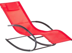 Lettino Prendisole a Dondolo CARANO II Metallo Rosso