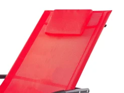 Lettino Prendisole a Dondolo CARANO II Metallo Rosso