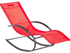 Lettino Prendisole a Dondolo CARANO II Metallo Rosso