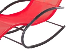Lettino Prendisole a Dondolo CARANO II Metallo Rosso