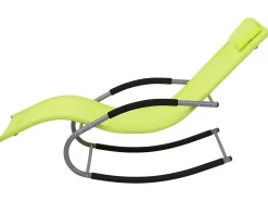 Lettino Prendisole a Dondolo CARANO Metallo Verde lime