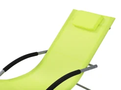 Lettino Prendisole a Dondolo CARANO Metallo Verde lime