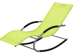 Lettino Prendisole a Dondolo CARANO Metallo Verde lime