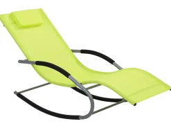 Lettino Prendisole a Dondolo CARANO Metallo Verde lime