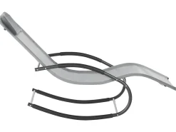 Lettino Prendisole a Dondolo CARANO II Metallo Grigio chiaro