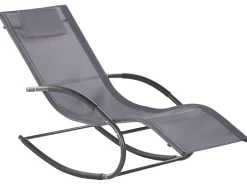 Lettino Prendisole a Dondolo CARANO II Metallo Grigio