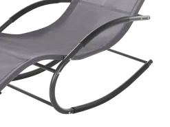 Lettino Prendisole a Dondolo CARANO II Metallo Grigio