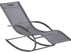 Lettino Prendisole a Dondolo CARANO II Metallo Grigio
