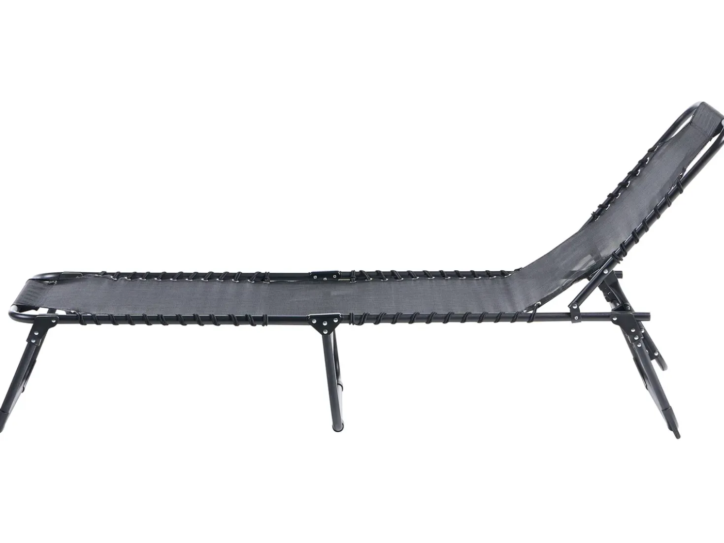 Lettino Prendisole AMBATO Metallo Nero