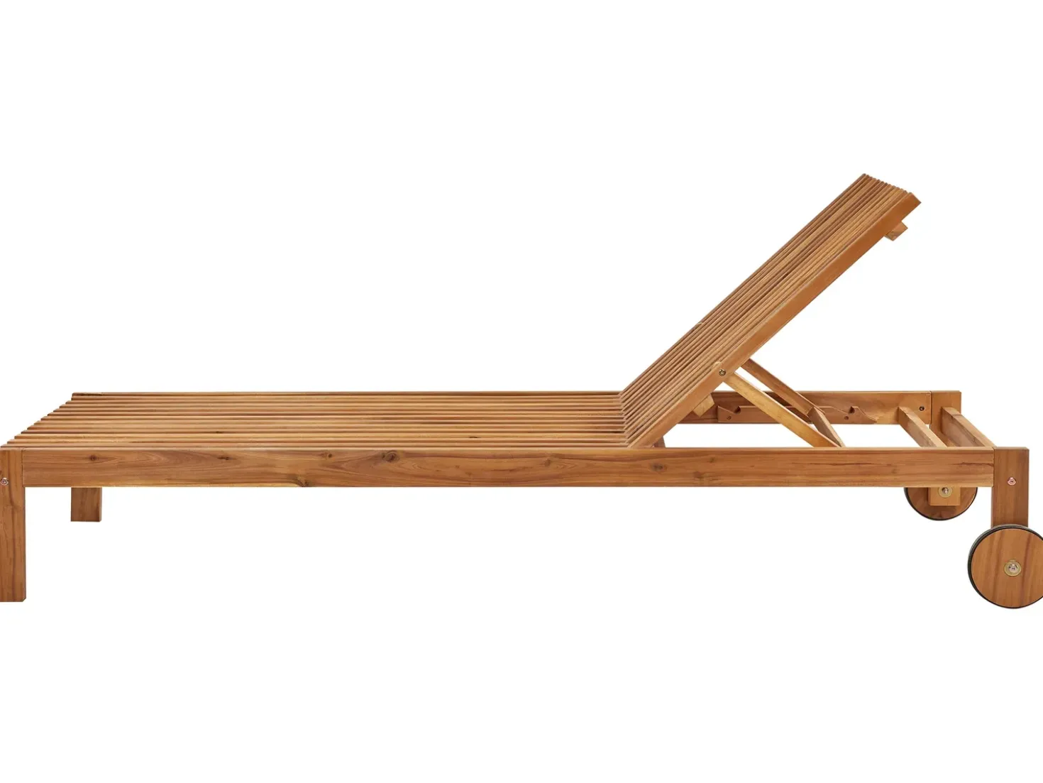 Lettino Prendisole BELLANO Legno d'acacia Marrone