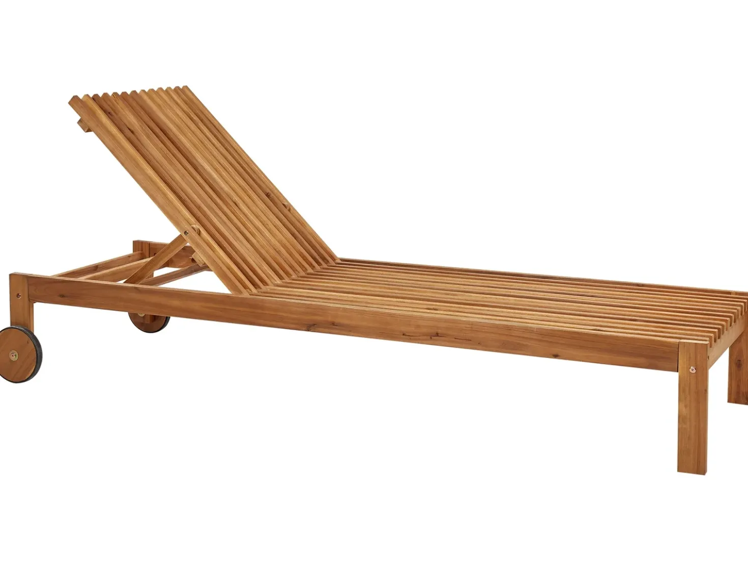 Lettino Prendisole BELLANO Legno d'acacia Marrone
