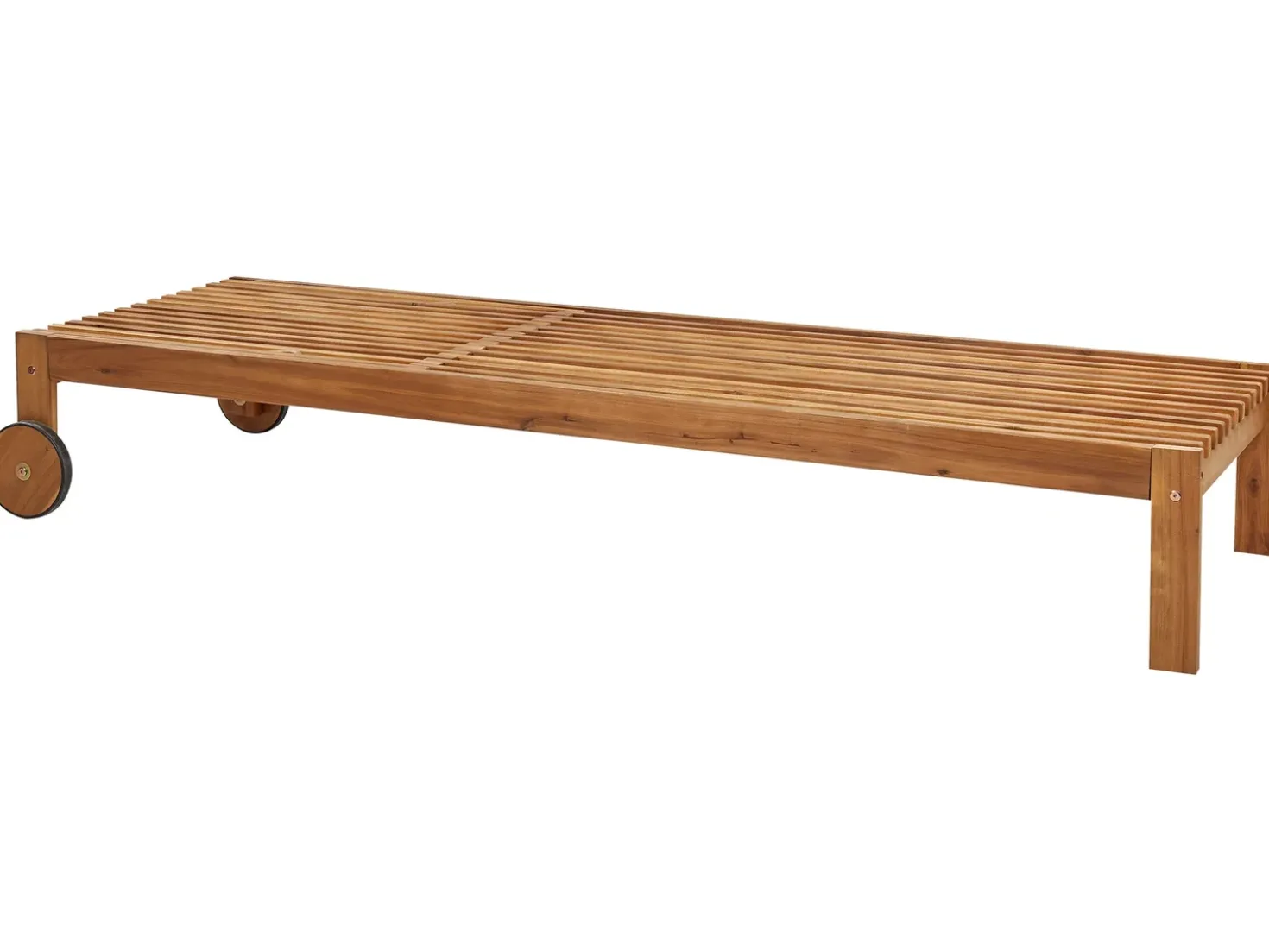 Lettino Prendisole BELLANO Legno d'acacia Marrone