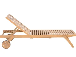Lettino Prendisole CESANA Legno d'acacia Marrone chiaro