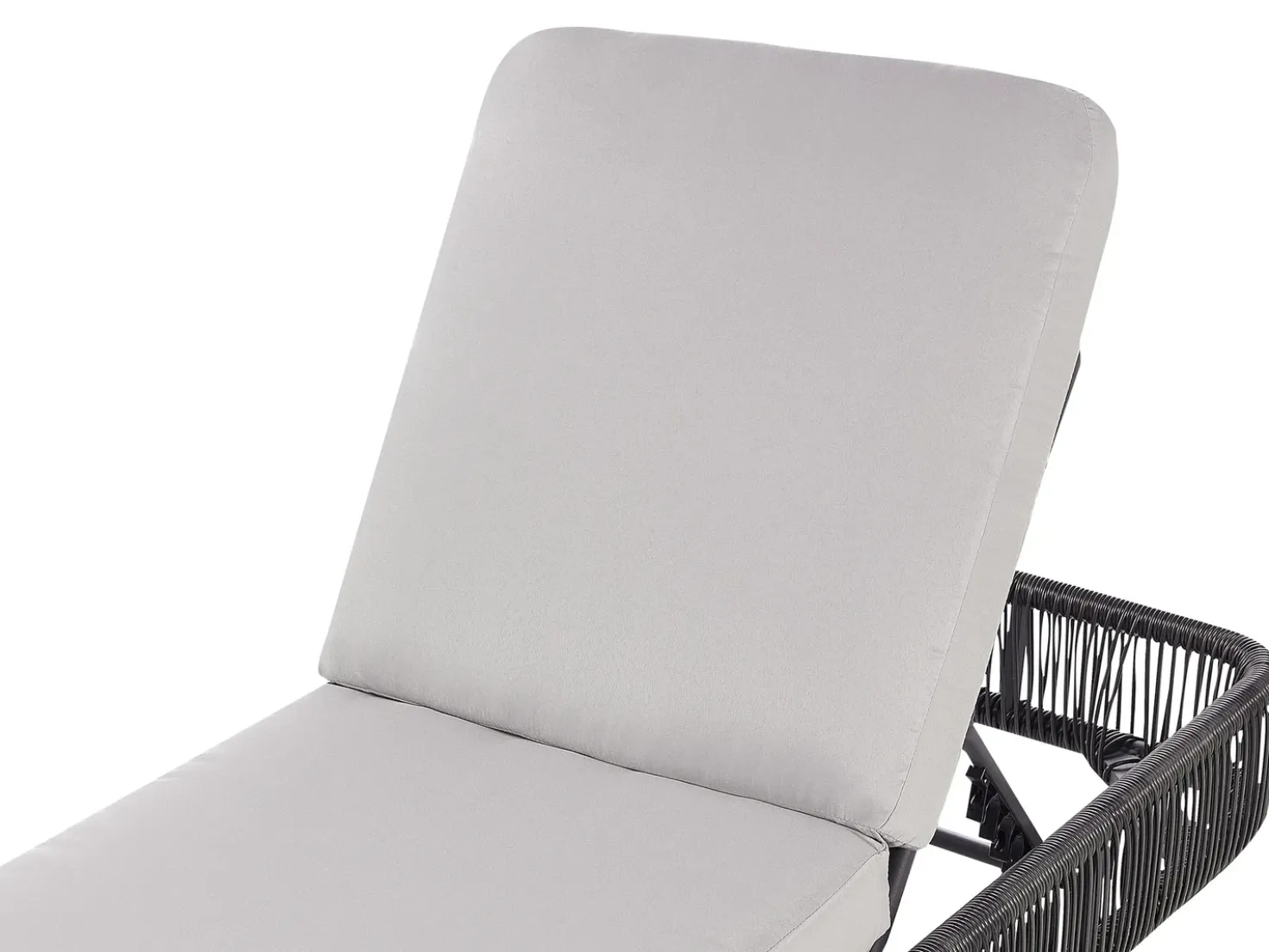 Lettino Prendisole con Cuscino OSINI Rattan sintetico (PE) Grigio
