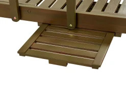 Lettino Prendisole con Cuscino AMANTEA PREMIUM II Legno d'acacia Grigio chiaro