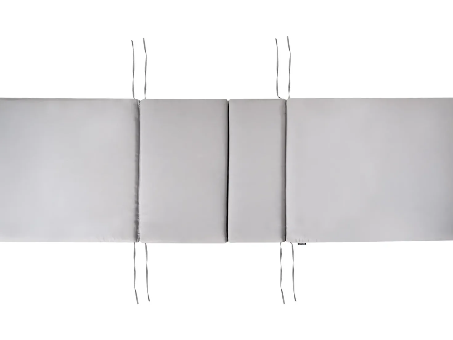 Lettino Prendisole con Cuscino AMANTEA PREMIUM II Legno d'acacia Grigio chiaro