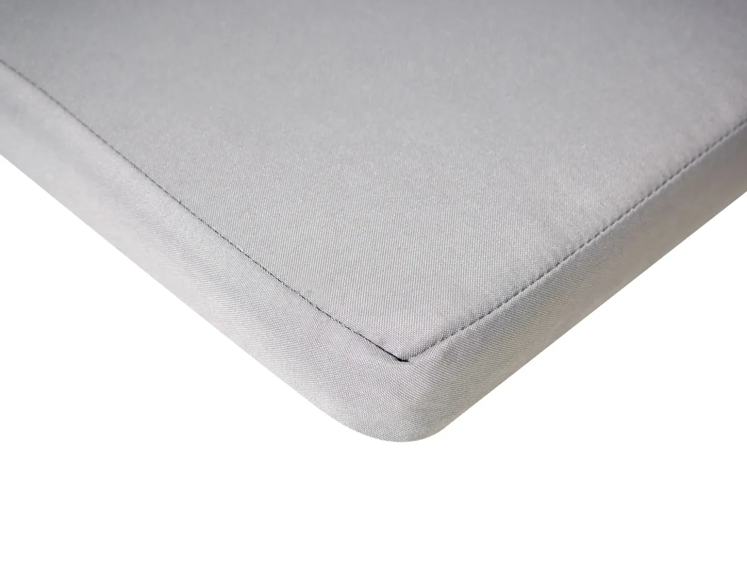 Lettino Prendisole con Cuscino AMANTEA PREMIUM II Legno d'acacia Grigio chiaro