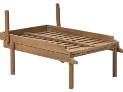 Lettino Prendisole con Cuscino MARCETELLI Legno d'acacia Bianco