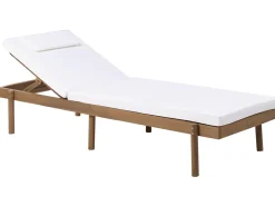 Lettino Prendisole con Cuscino MARCETELLI Legno d'acacia Bianco